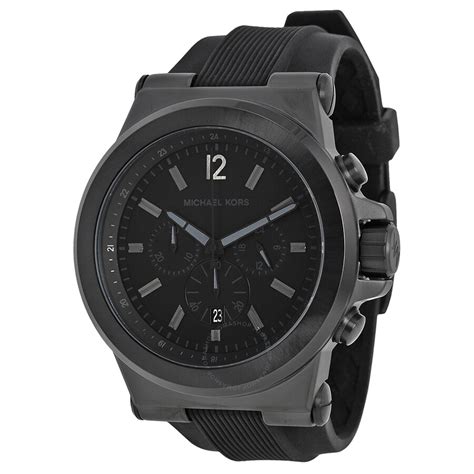 michael kors mk8152 dylan black silicone mens watch|dylan mk8152.